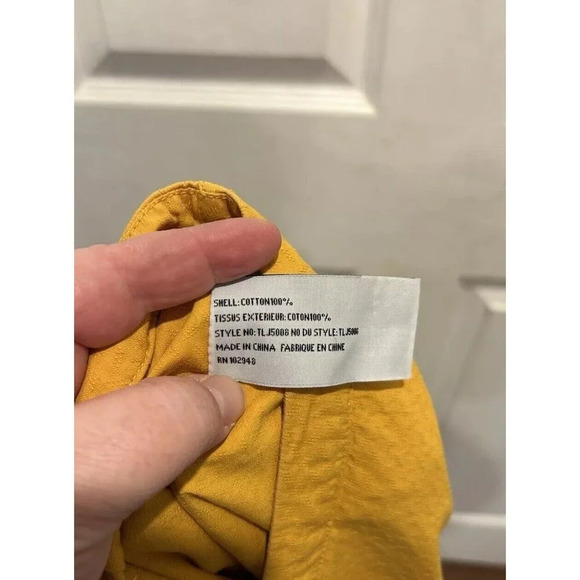 Tulle Anthropologie Yellow Mini Skirt Zip 100% Cotton Lightweight Pockets Small - Picture 9 of 9